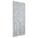 Vliegengordijn 100x200 cm chenille wit en grijs