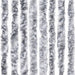Vliegengordijn 100x200 cm chenille wit en grijs