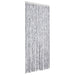 Vliegengordijn 100x230 cm chenille wit en grijs