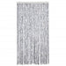 Vliegengordijn 100x230 cm chenille wit en grijs