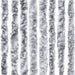 Vliegengordijn 100x230 cm chenille wit en grijs