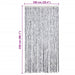 Vliegengordijn 100x230 cm chenille wit en grijs