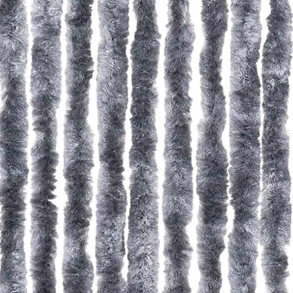 Vliegengordijn 100x200 cm chenille zilver