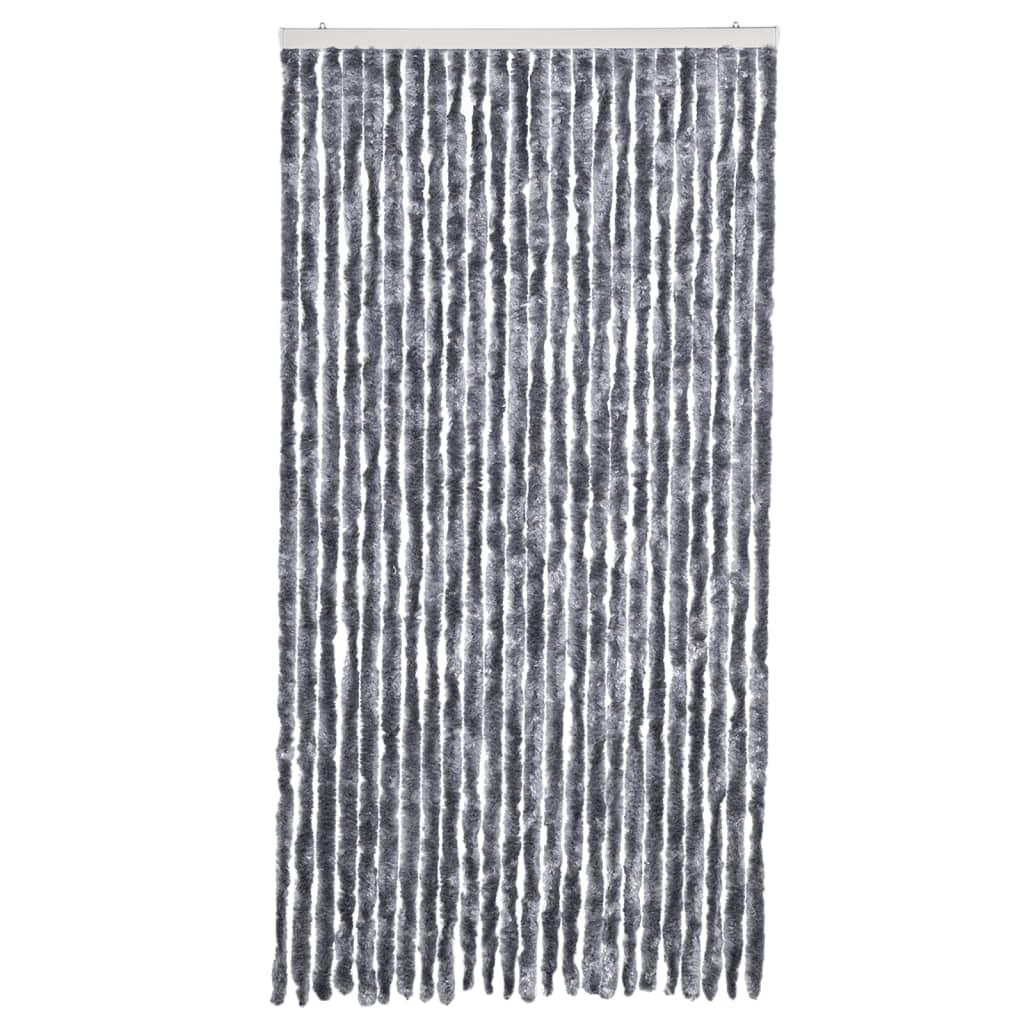 Vliegengordijn 100x230 cm chenille zilver