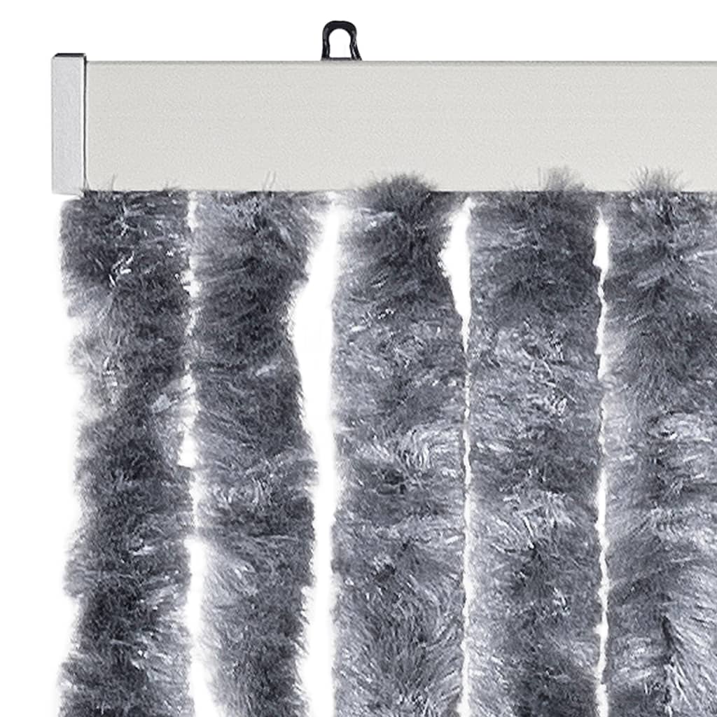 Vliegengordijn 100x230 cm chenille zilver
