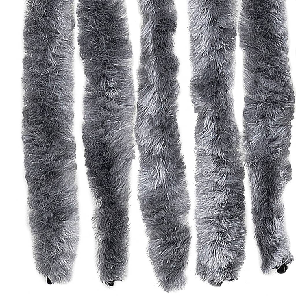 Vliegengordijn 100x230 cm chenille zilver