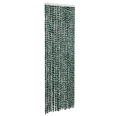 Vliegengordijn 56x200 cm chenille groen en wit