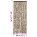 Vliegengordijn 56x200 cm chenille beige en bruin