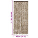 Vliegengordijn 90x200 cm chenille beige en bruin