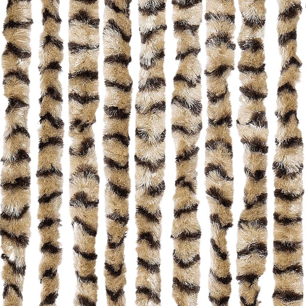 Vliegengordijn 100x200 cm chenille beige en bruin