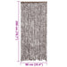 Vliegengordijn 90x200 cm chenille bruin en wit