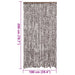 Vliegengordijn 100x200 cm chenille bruin en wit