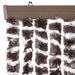 Vliegengordijn 100x230 cm chenille bruin en wit