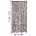 Vliegengordijn 100x230 cm chenille bruin en wit