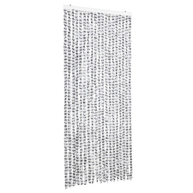Vliegengordijn 56x200 cm chenille lichtgrijs en donkergrijs