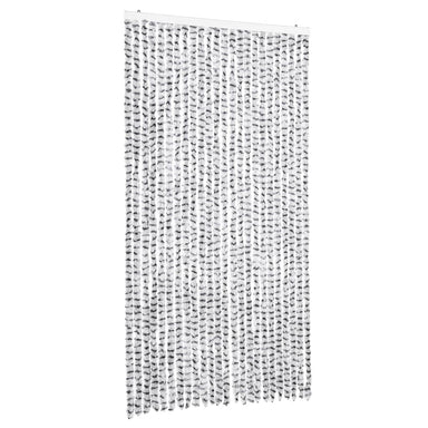 Vliegengordijn 100x230 cm chenille lichtgrijs en donkergrijs