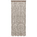 Vliegengordijn 56x200 cm chenille taupe en wit