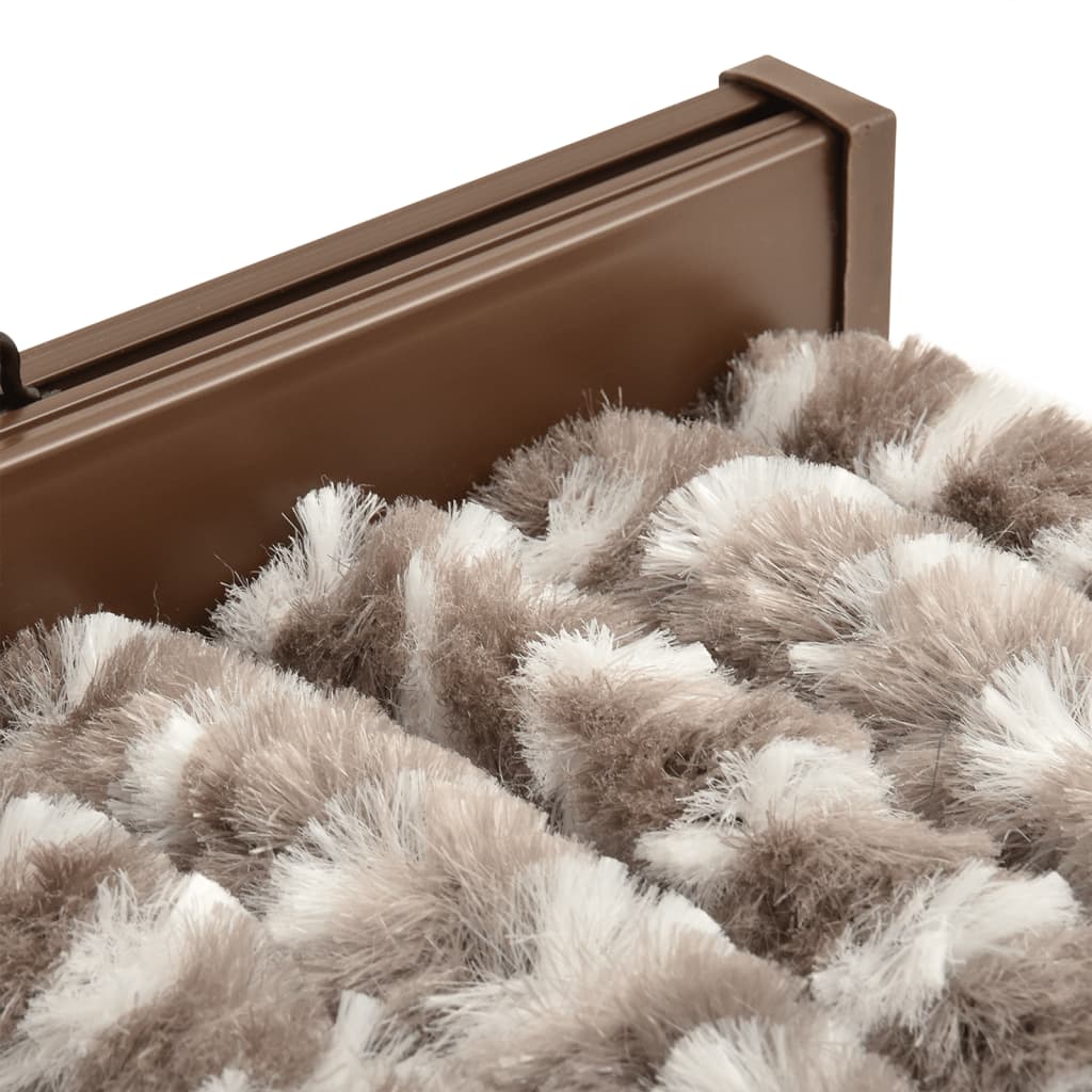 Vliegengordijn 56x200 cm chenille taupe en wit