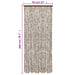 Vliegengordijn 56x200 cm chenille taupe en wit