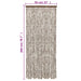 Vliegengordijn 56x200 cm chenille taupe en wit
