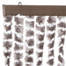 Vliegengordijn 90x200 cm chenille taupe en wit