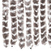 Vliegengordijn 90x200 cm chenille taupe en wit