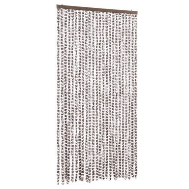 Vliegengordijn 100x200 cm chenille taupe en wit