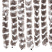 Vliegengordijn 100x200 cm chenille taupe en wit