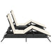 Ligbedden 2 st met tafel poly rattan zwart
