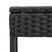 Ligbedden 2 st met tafel poly rattan zwart