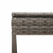 Ligbedden 2 st met tafel poly rattan grijs