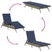 Ligbedden 2 st met tafel poly rattan grijs (alleen VS)