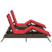 Ligstoelen 2 st met tafel poly rattan bruin (alleen VS)
