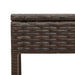 Ligstoelen 2 st met tafel poly rattan bruin (alleen VS)