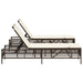 Ligstoelen 2 st met tafel poly rattan bruin