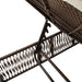 Ligstoelen 2 st met tafel poly rattan bruin