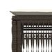 Ligstoelen 2 st met tafel poly rattan bruin