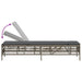 Ligbedden 2 st met tafel poly rattan grijs
