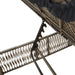 Ligbedden 2 st met tafel poly rattan grijs
