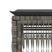 Ligbedden 2 st met tafel poly rattan grijs