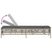 Ligbedden 2 st met tafel poly rattan lichtgrijs