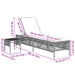 Ligbedden 2 st met tafel poly rattan lichtgrijs