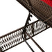Ligstoelen 2 stuks met tafel Bruin Poly Rotan