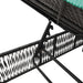 Ligstoelen 2 stuks met tafel Zwart Poly Rotan