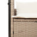Ligbed tweepersoons met dak en gordijn poly rattan beige