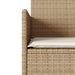 Tuinbank 2-zits met tafel en kussens poly rattan beige