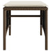 Tuinbank 2-zits met tafel en voetenbanken poly rattan bruin
