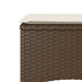 Tuinbank 2-zits met tafel en voetenbanken poly rattan bruin