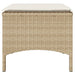 Tuinbank 2-zits met tafel en voetenbanken poly rattan beige