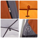 Kampeertent 4-persoons snelontgrendeling grijs en oranje